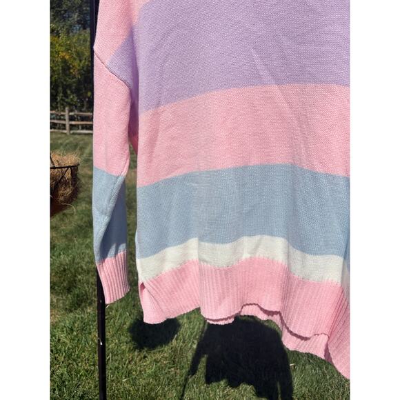 Sincerely Jules Ski Crewneck Sweater Size Small Pink Winter Pullover - Picture 6 of 7